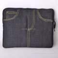 Ipad2 Cool Denim Jeans Sleeve Bag Soft Case 2 Zipper For Apple Ipad 2